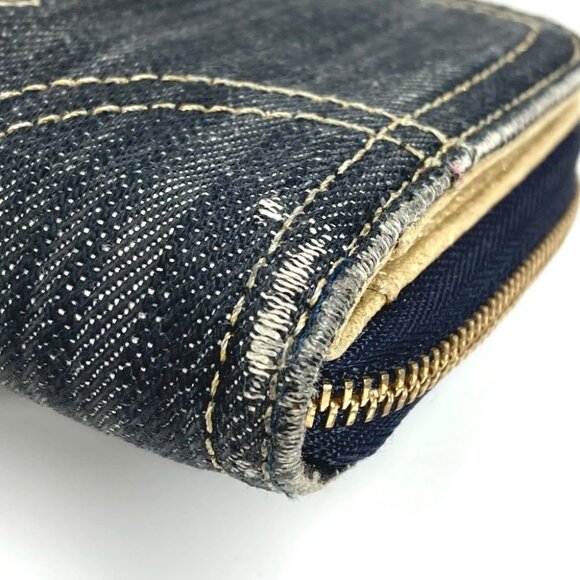 CHANEL A31900 Sparkling denim Zip Around Long Wallet Denim blue - Picture 6 of 16